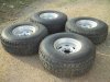 Set of four 37" Military Tires on Aluminum Rims